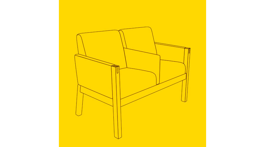 Longarina Ami - Braço em Madeira